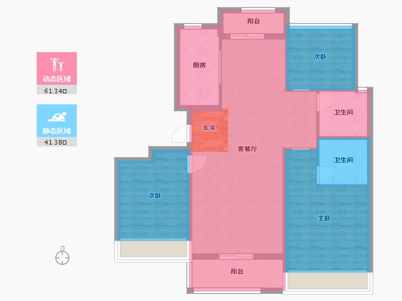 河南省-信阳市-中浙·春风十里-92.33-户型库-动静分区