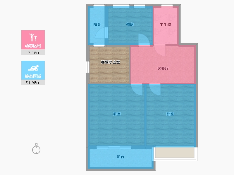 湖北省-武汉市-巴黎春天澜墅-62.10-户型库-动静分区