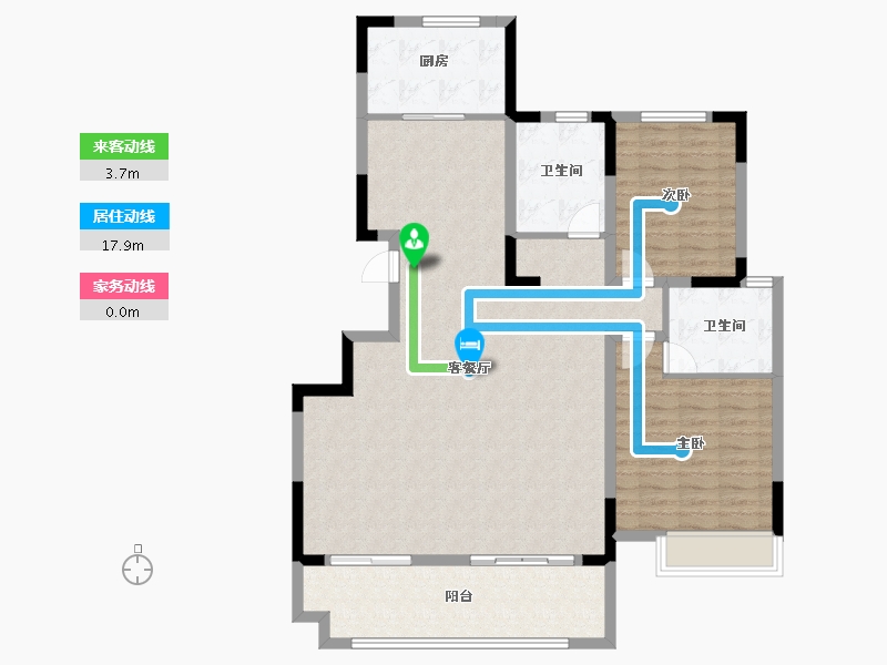 安徽省-淮南市-一品麓苑-116.00-户型库-动静线