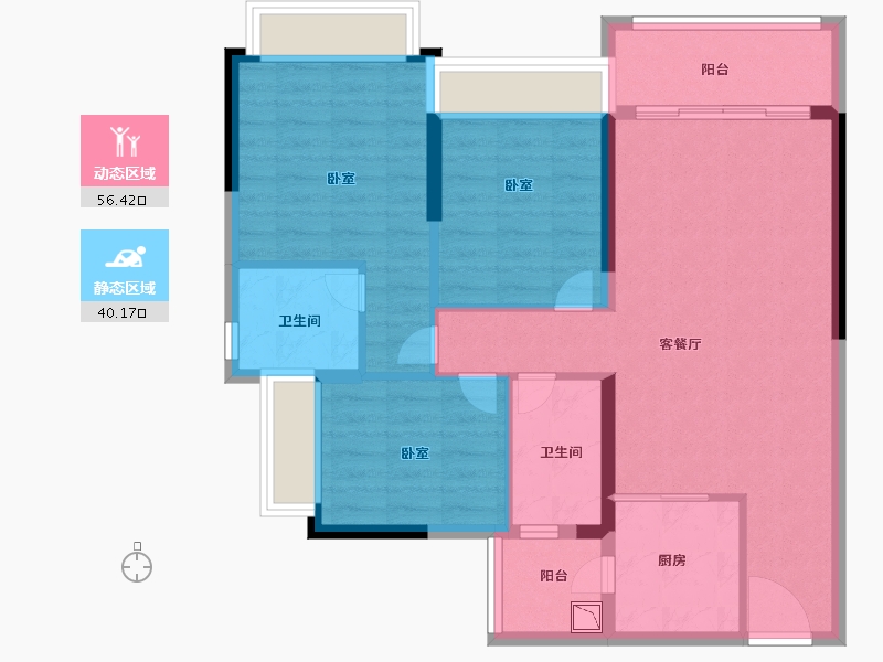 广东省-广州市-敏捷绿湖首府-85.99-户型库-动静分区