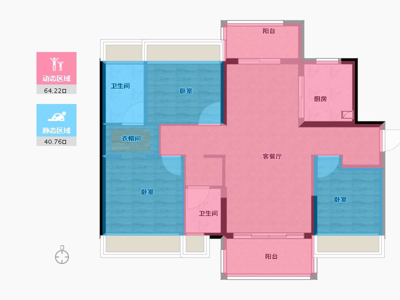 广东省-阳江市-美的·未来中心-94.00-户型库-动静分区