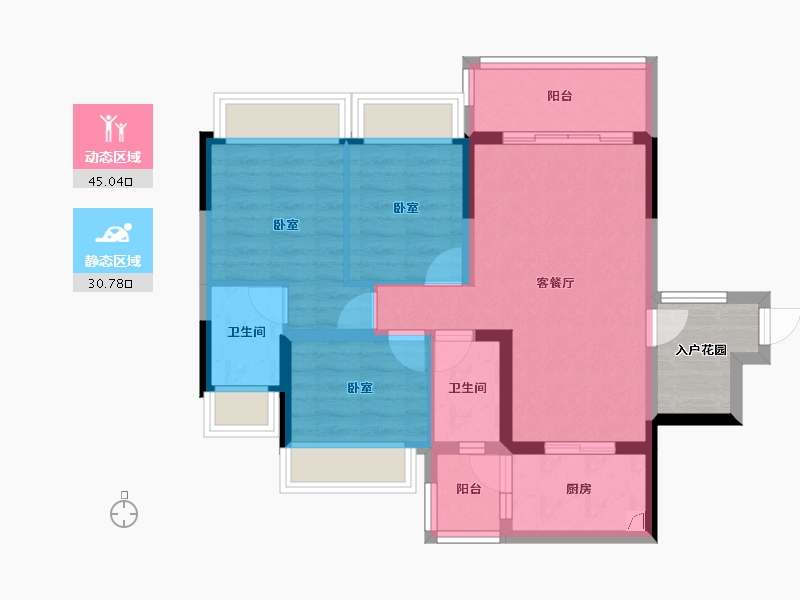 广东省-惠州市-星悦花园-71.26-户型库-动静分区