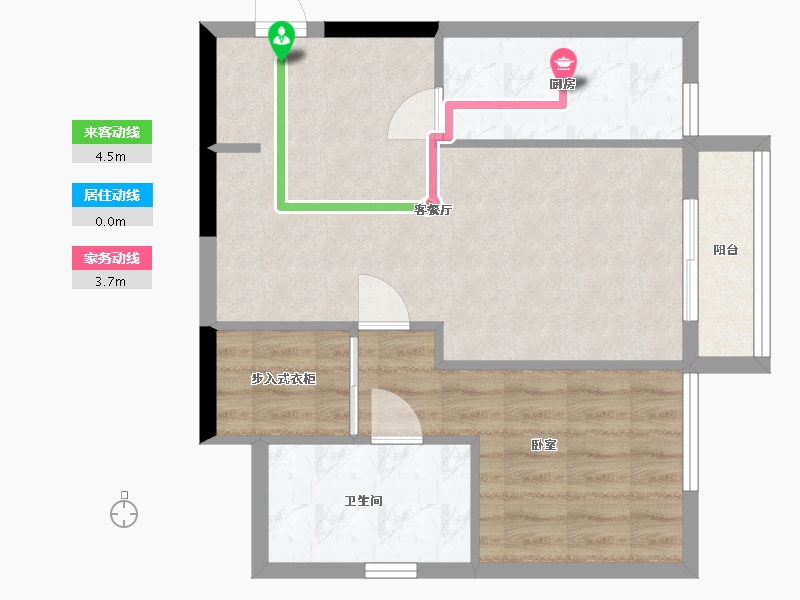 广东省-深圳市-华侨城北站壹号-57.53-户型库-动静线