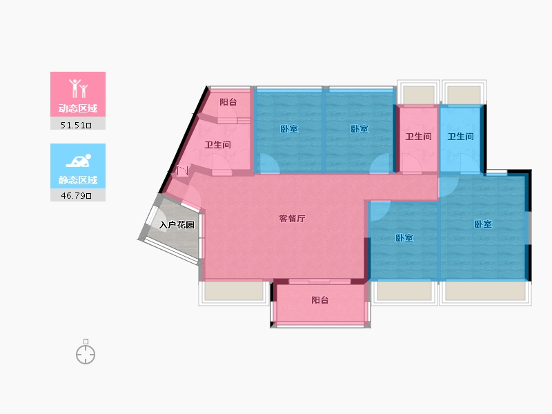 广东省-广州市-珠江花城-91.03-户型库-动静分区