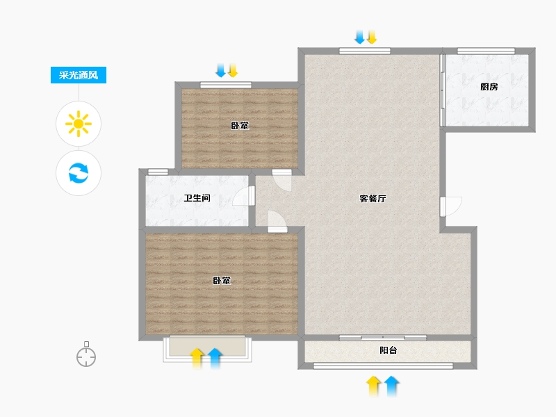 山东省-济宁市-大顺花园-134.00-户型库-采光通风