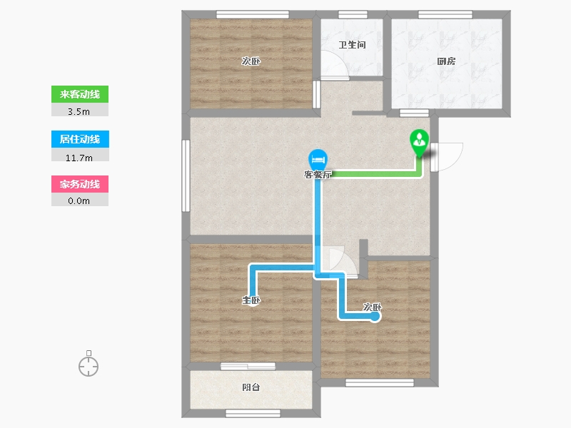 山东省-泰安市-安居金域缇香-86.40-户型库-动静线