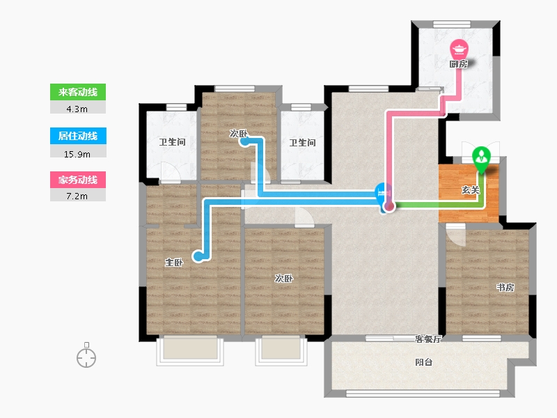 山东省-泰安市-三巽铂悦府-115.20-户型库-动静线