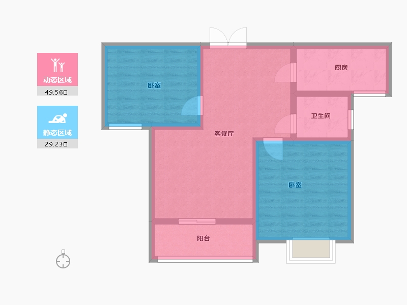 山东省-济宁市-大顺花园-70.00-户型库-动静分区