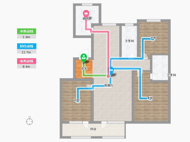 山东省-泰安市-城开·玉园-112.00-户型库-动静线