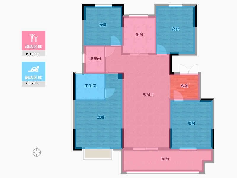 山东省-泰安市-三巽铂悦府-104.00-户型库-动静分区