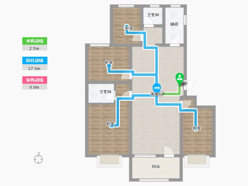 山东省-济宁市-龙城水景苑二期-103.00-户型库-动静线