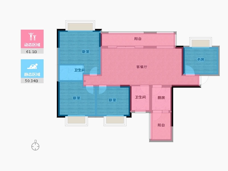 四川省-成都市-乐视界广场-99.01-户型库-动静分区