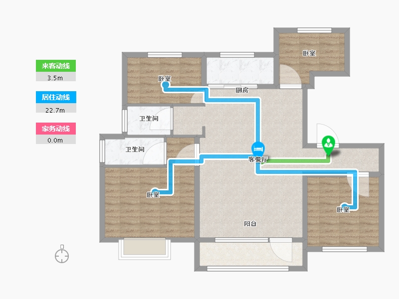 山东省-济宁市-龙城水景苑二期-106.00-户型库-动静线