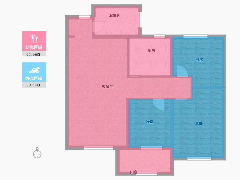 山东省-泰安市-安居金域缇香-80.00-户型库-动静分区