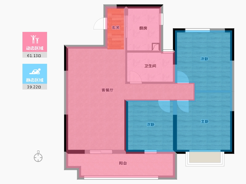 山东省-泰安市-三巽铂悦府-89.60-户型库-动静分区