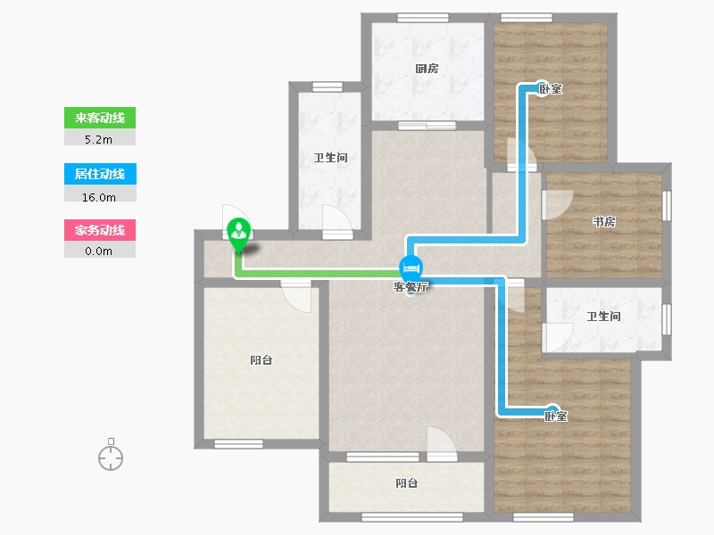 吉林省-通化市-世基·啤酒生态小镇-111.65-户型库-动静线