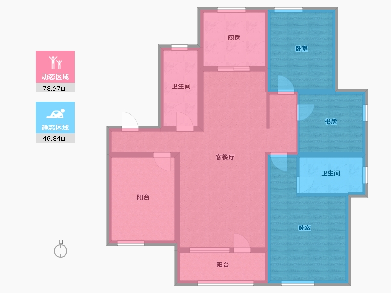 吉林省-通化市-世基·啤酒生态小镇-111.65-户型库-动静分区