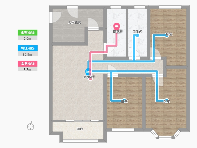 山东省-潍坊市-紫金园天骄御园-91.00-户型库-动静线