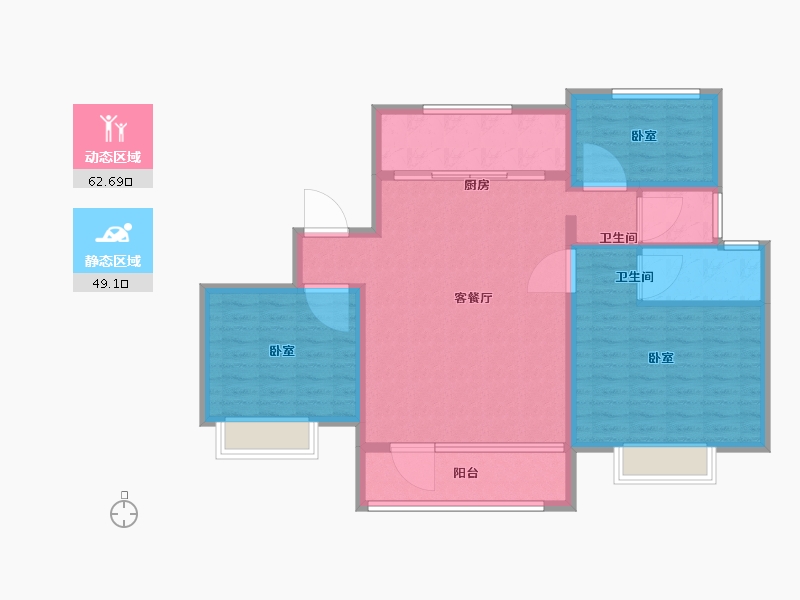 山东省-济宁市-龙城水景苑二期-101.00-户型库-动静分区