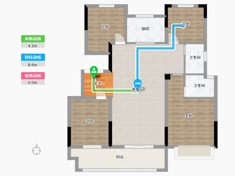 山东省-泰安市-三巽铂悦府-108.09-户型库-动静线