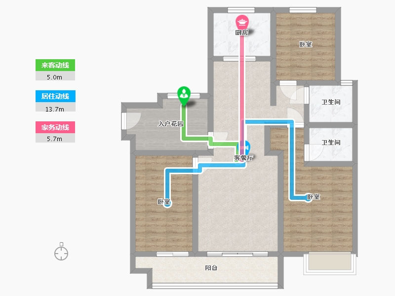 山东省-潍坊市-天骄一品-96.02-户型库-动静线