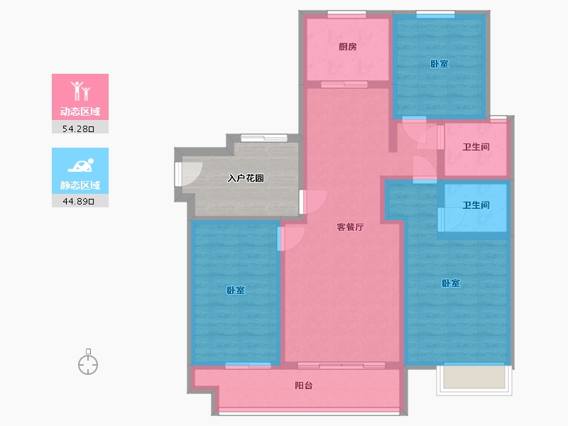 山东省-潍坊市-天骄一品-96.02-户型库-动静分区