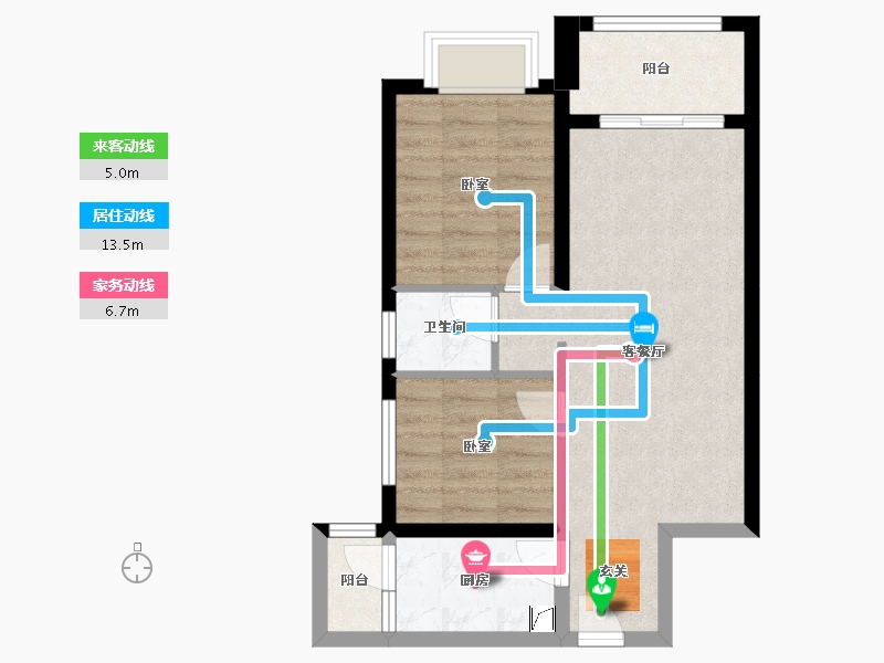 广东省-惠州市-当代MOMΛ上品湾-55.94-户型库-动静线