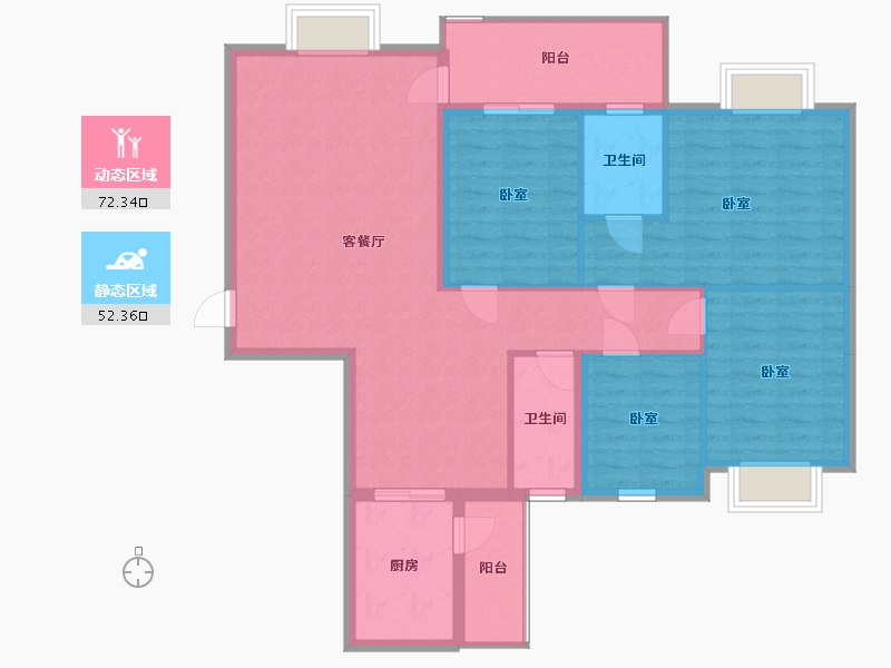 广东省-梅州市-御景豪庭三期-113.29-户型库-动静分区