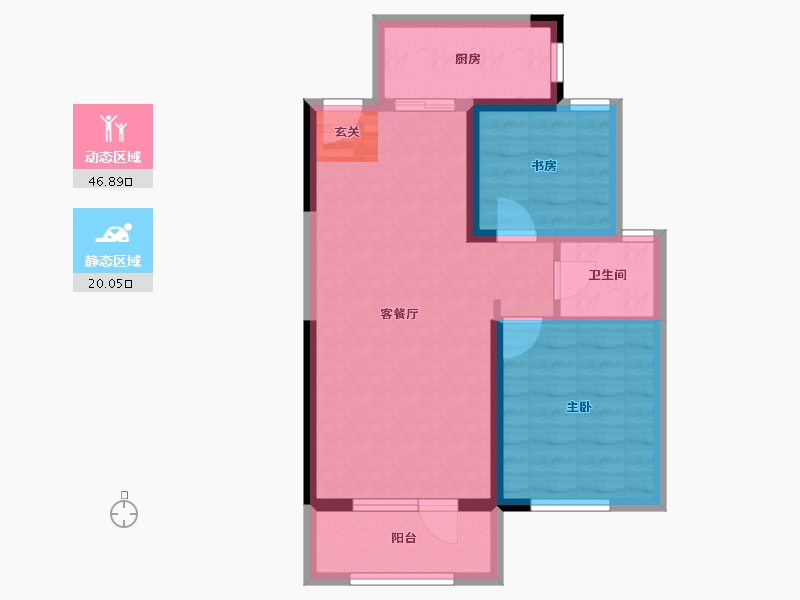 吉林省-长春市-新城吾悦广场-59.25-户型库-动静分区