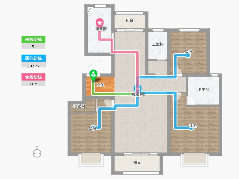 山东省-泰安市-将军望岳名郡-104.00-户型库-动静线