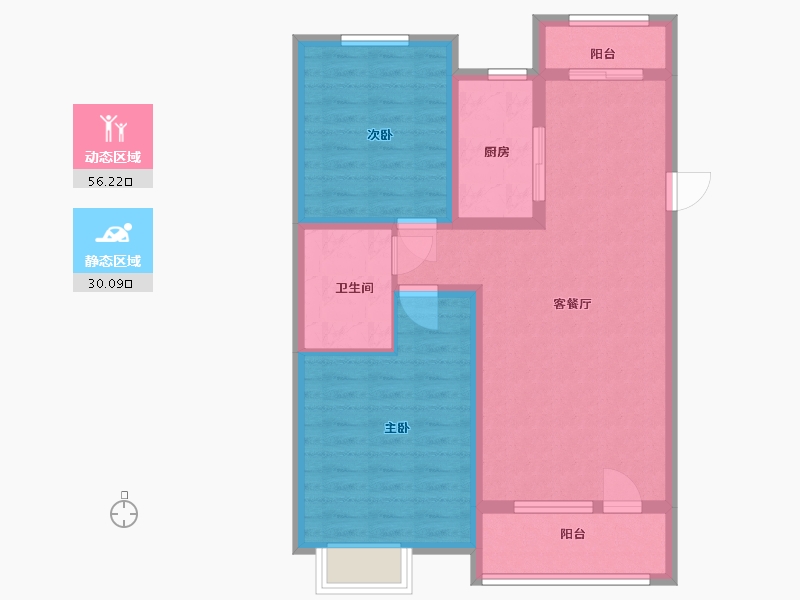 山东省-泰安市-嘉和新城-76.80-户型库-动静分区