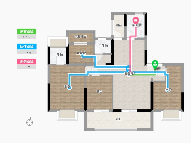 安徽省-六安市-万瑞天赋未来-89.00-户型库-动静线