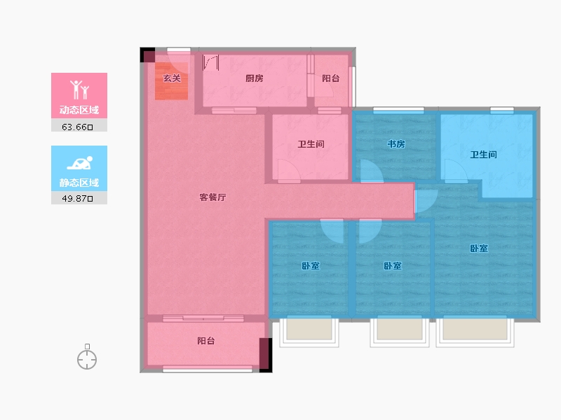 广东省-惠州市-当代MOMΛ上品湾-101.10-户型库-动静分区