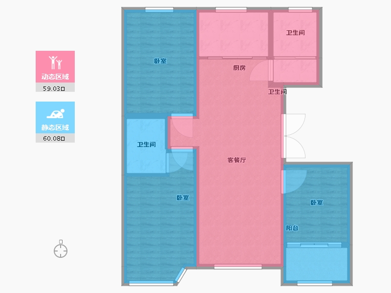 山东省-潍坊市-紫金园天骄御园-108.00-户型库-动静分区