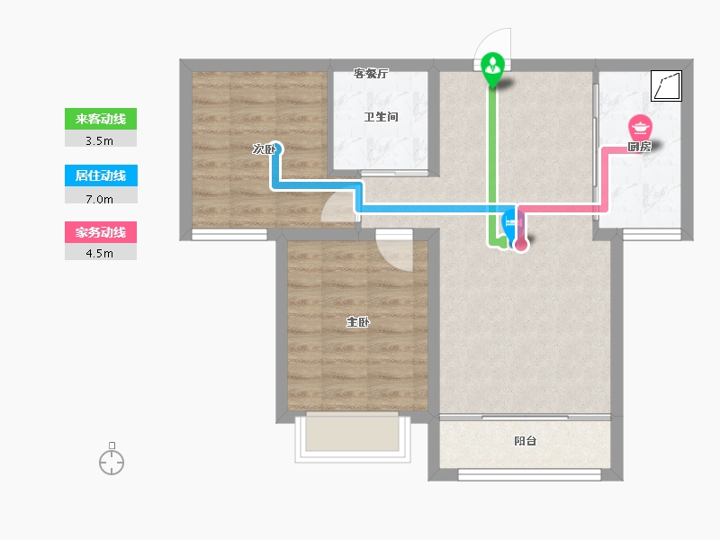 山西省-大同市-绿地缤纷汇-62.32-户型库-动静线