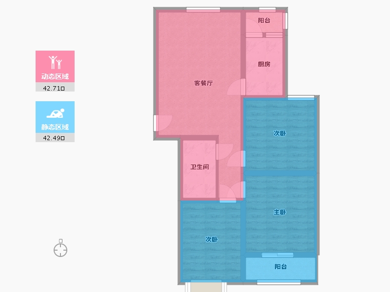 山西省-太原市-靖烨・天朗美域-75.12-户型库-动静分区