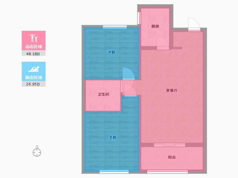 山东省-泰安市-安居金域缇香-67.20-户型库-动静分区