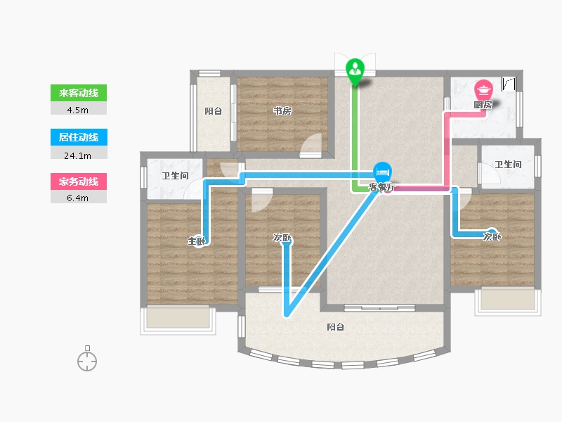 湖南省-湘潭市-银港国际-114.40-户型库-动静线