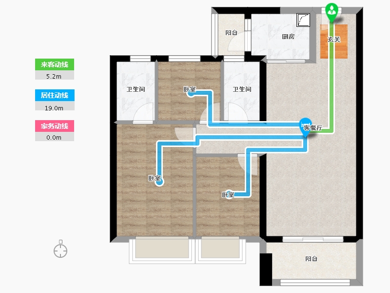 广东省-惠州市-当代MOMΛ上品湾-76.60-户型库-动静线