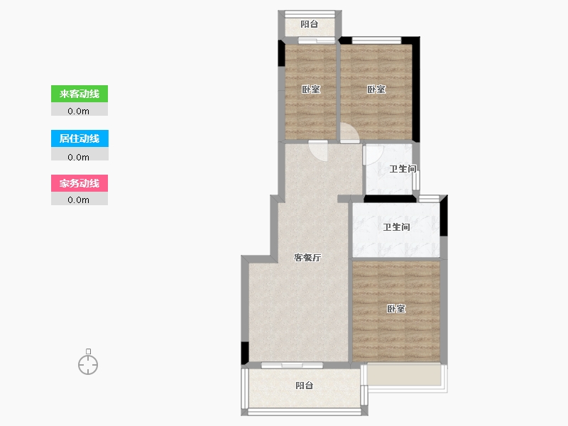 浙江省-嘉兴市-鸿翔·银杏里-67.00-户型库-动静线