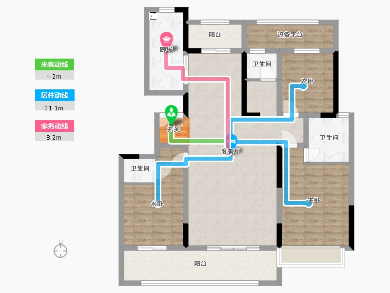 河南省-周口市-君达东方-120.64-户型库-动静线