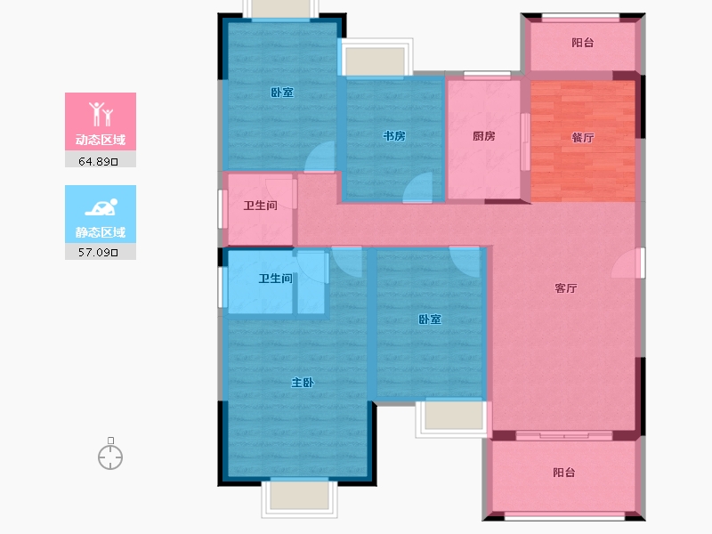 湖南省-衡阳市-中央城-109.24-户型库-动静分区