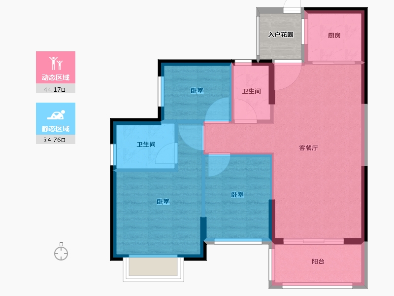 广东省-汕头市-龙腾嘉园-74.27-户型库-动静分区