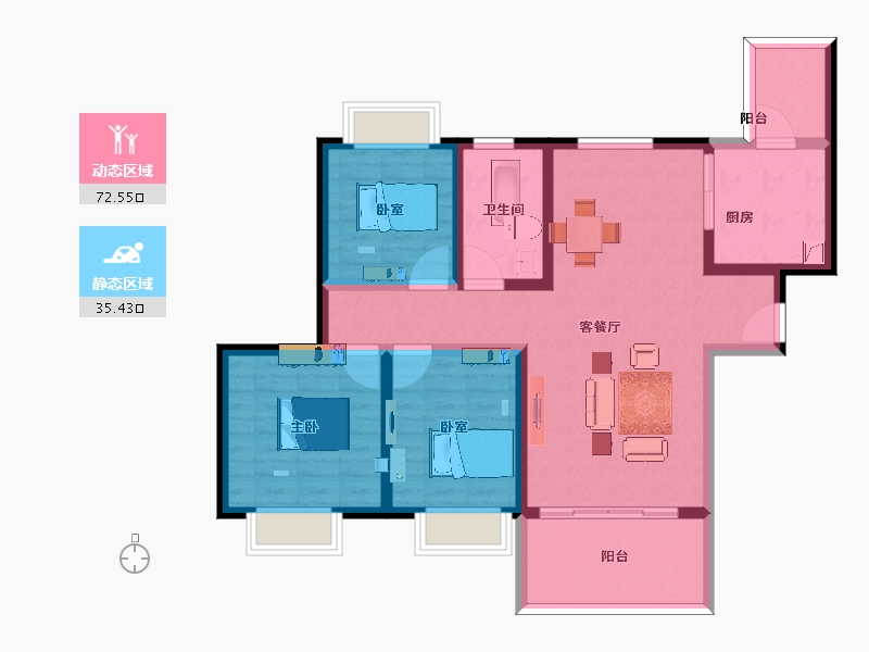 江苏省-宿迁市-恒大悦澜湾花园-96.01-户型库-动静分区