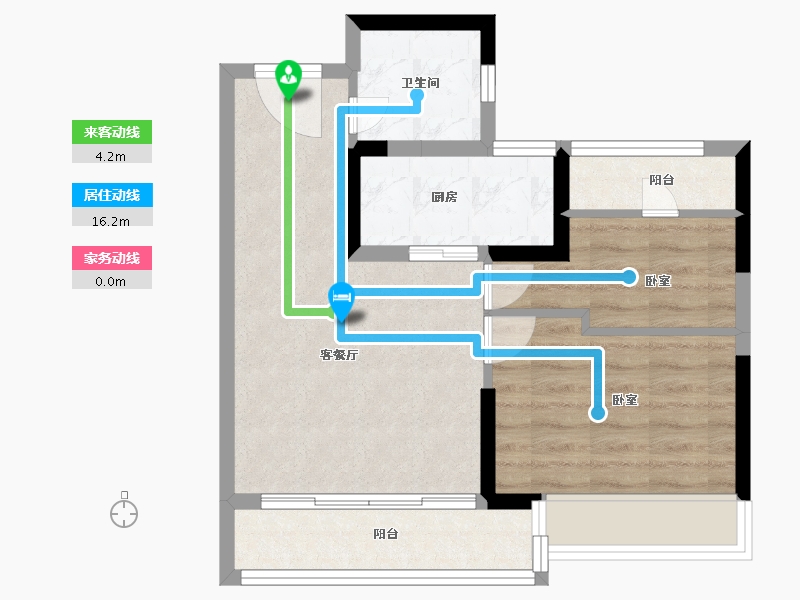 浙江省-嘉兴市-碧桂园山湖源著-56.00-户型库-动静线