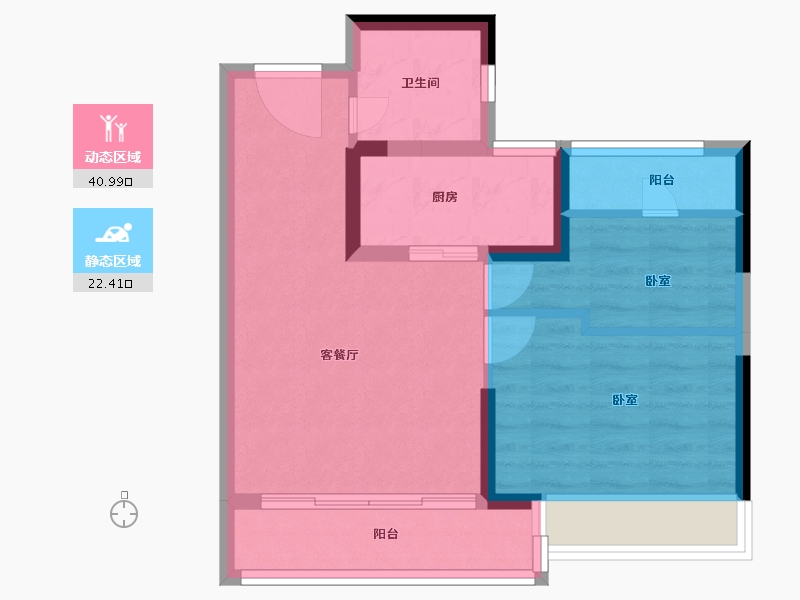 浙江省-嘉兴市-碧桂园山湖源著-56.00-户型库-动静分区