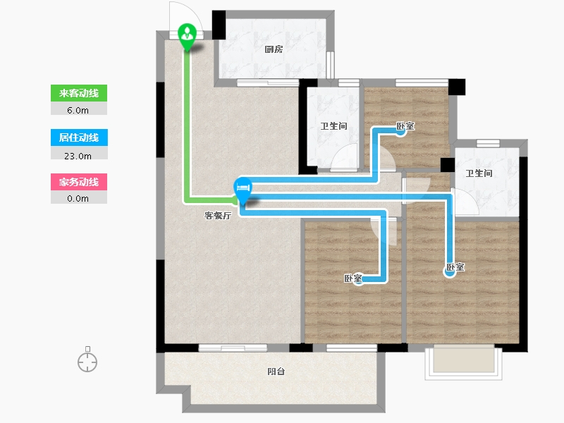 湖南省-衡阳市-衡阳罗马都市-94.99-户型库-动静线