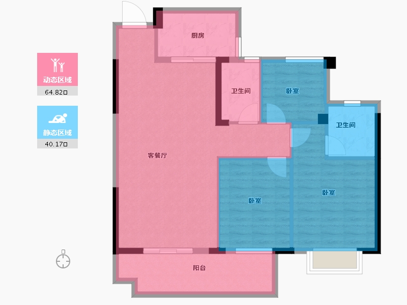 湖南省-衡阳市-衡阳罗马都市-94.99-户型库-动静分区