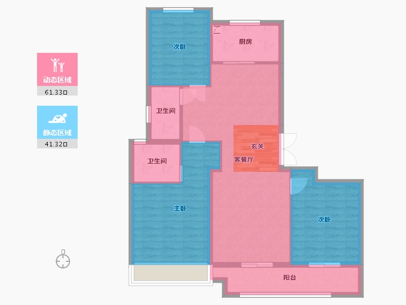 河南省-信阳市-紫水公馆-92.40-户型库-动静分区