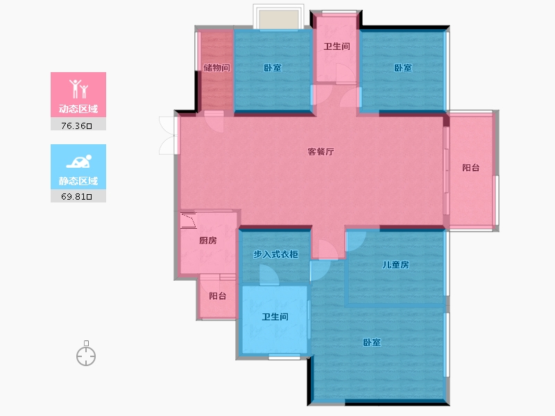 广东省-深圳市-宝能城-131.89-户型库-动静分区